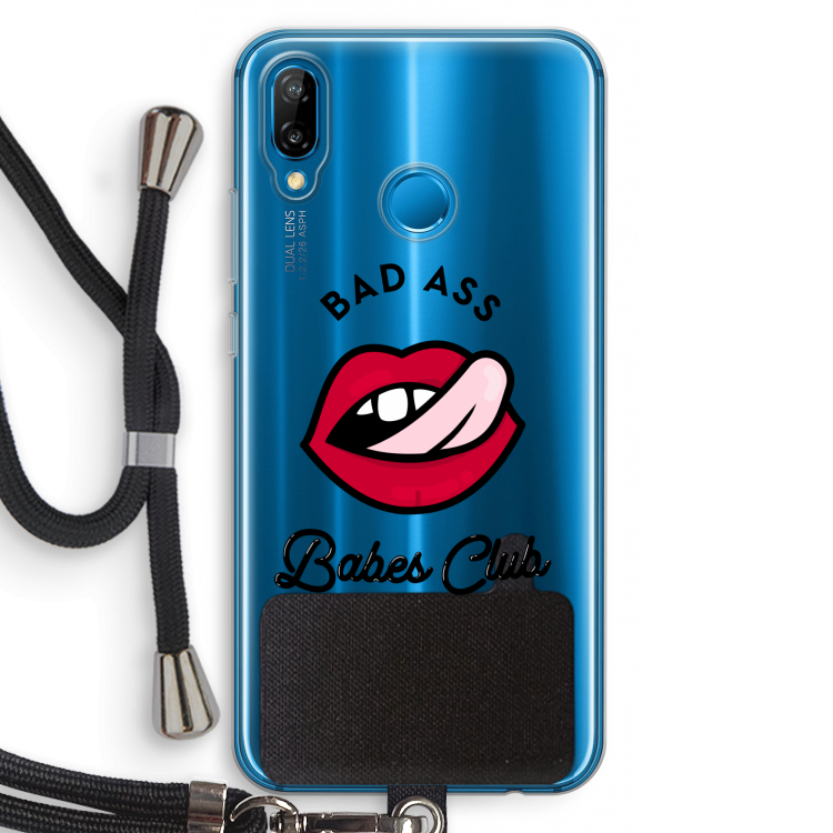 Badass Babes Club: Huawei P20 Lite Transparant Hoesje met koord