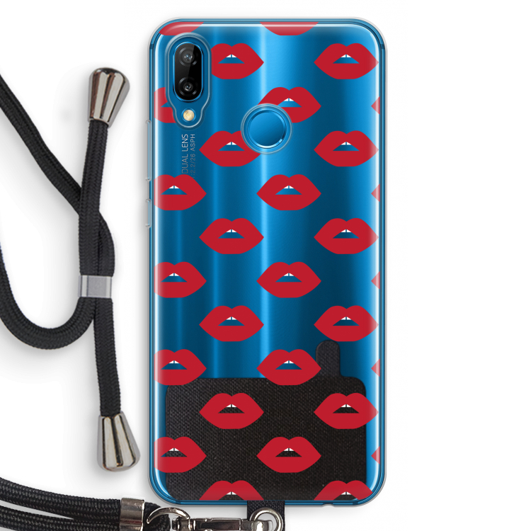 Lips: Huawei P20 Lite Transparant Hoesje met koord