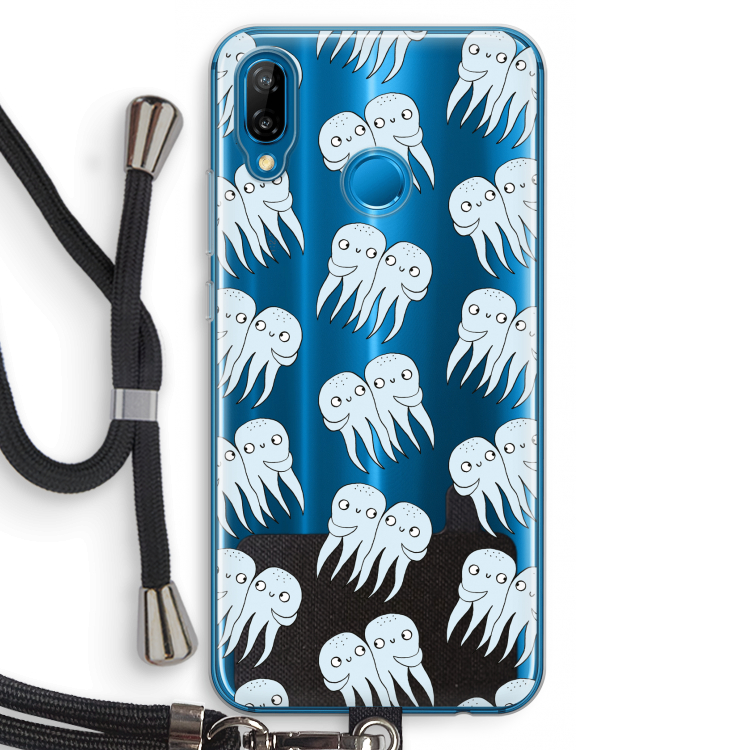 Octopussen: Huawei P20 Lite Transparant Hoesje met koord