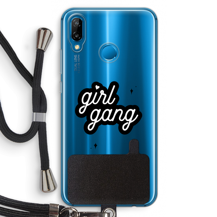 Girl Gang: Huawei P20 Lite Transparant Hoesje met koord