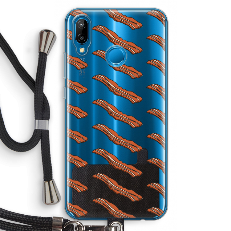 Bacon to my eggs #2: Huawei P20 Lite Transparant Hoesje met koord