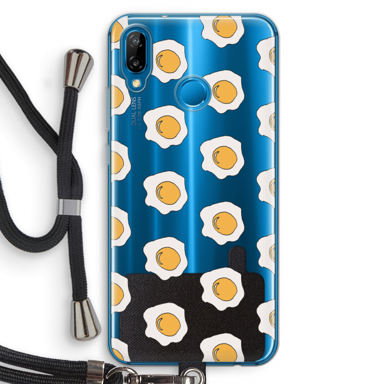 Bacon to my eggs #1: Huawei P20 Lite Transparant Hoesje met koord