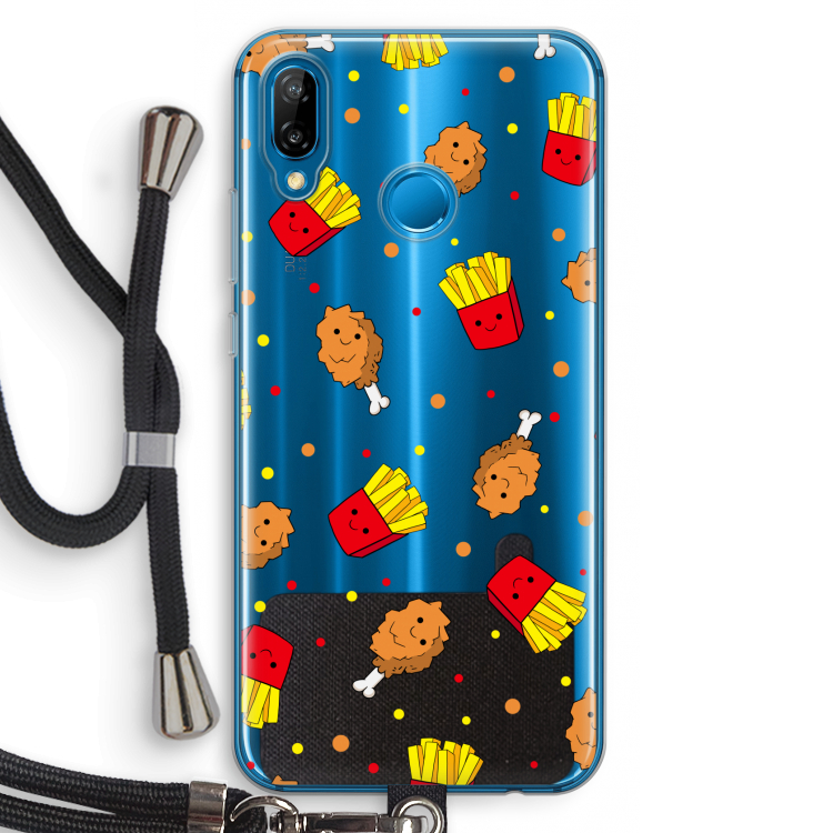Chicken 'n Fries: Huawei P20 Lite Transparant Hoesje met koord