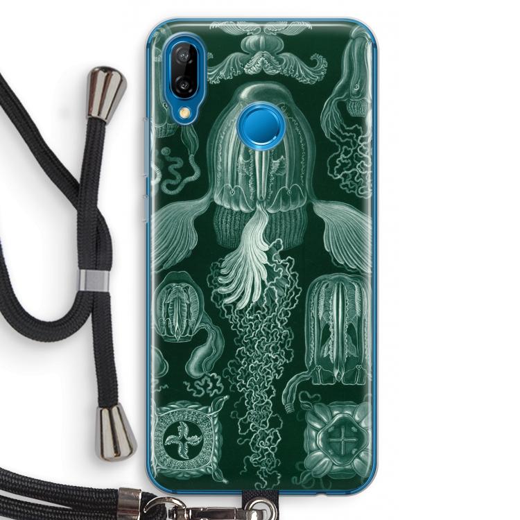 Haeckel Cubomedusae: Huawei P20 Lite Transparant Hoesje met koord