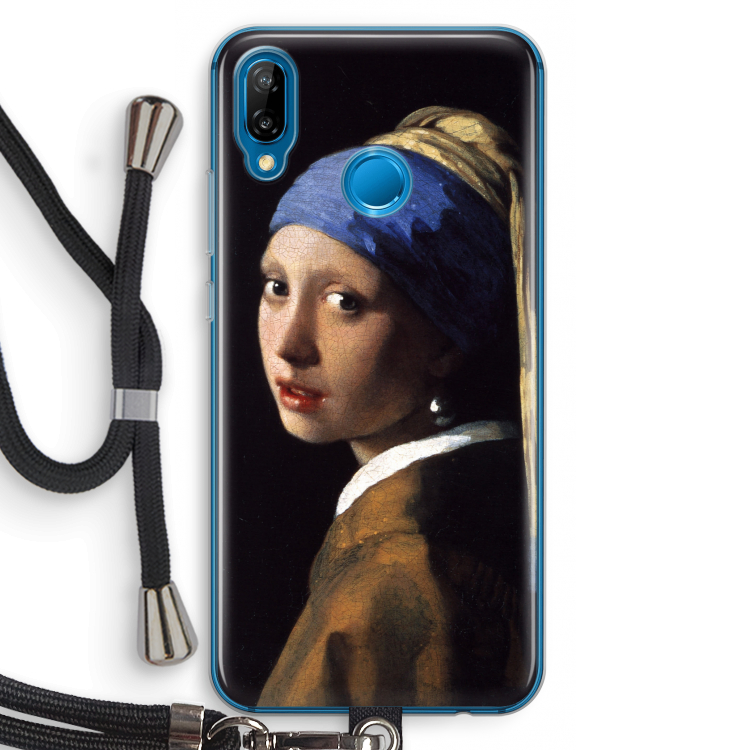The Pearl Earring: Huawei P20 Lite Transparant Hoesje met koord