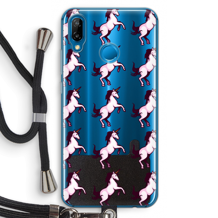 Musketon Unicorn: Huawei P20 Lite Transparant Hoesje met koord