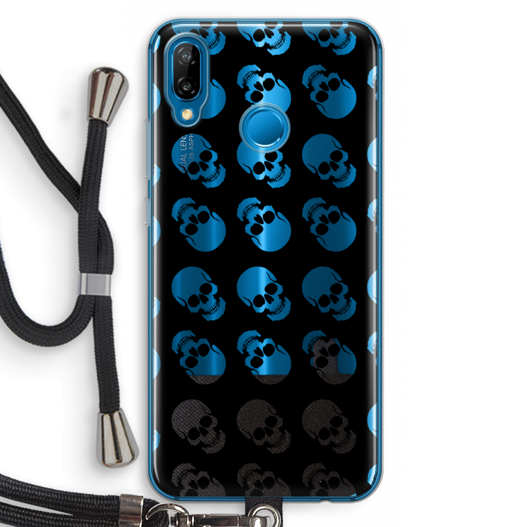 Musketon Skulls: Huawei P20 Lite Transparant Hoesje met koord