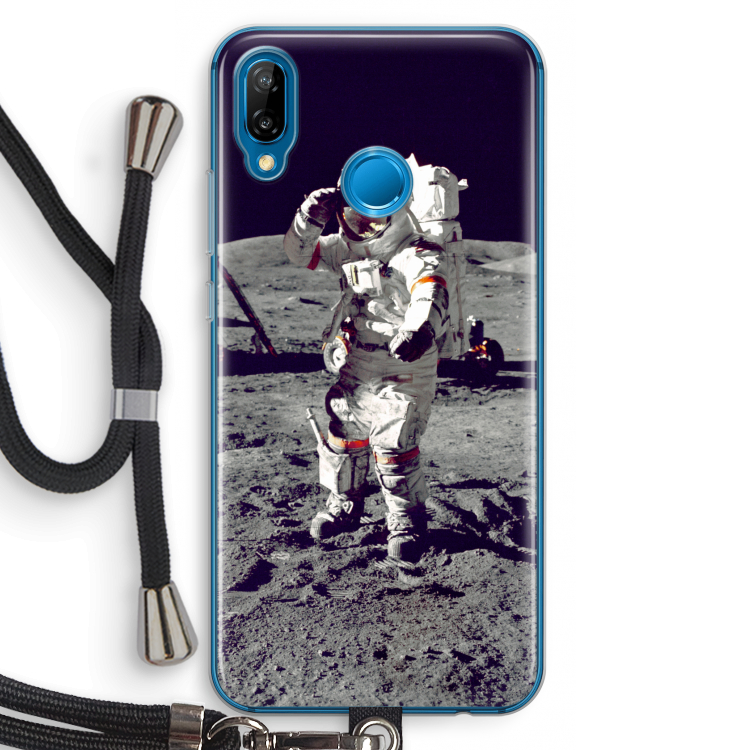 Spaceman: Huawei P20 Lite Transparant Hoesje met koord