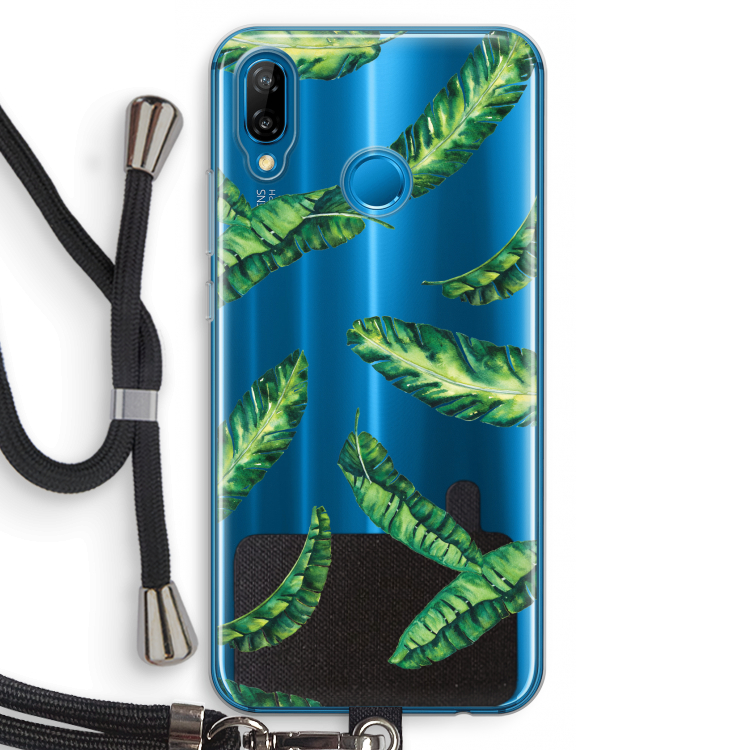 Lange bladeren: Huawei P20 Lite Transparant Hoesje met koord