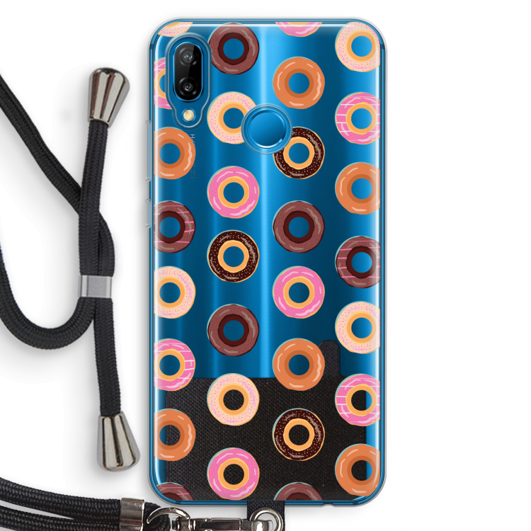 Donuts: Huawei P20 Lite Transparant Hoesje met koord