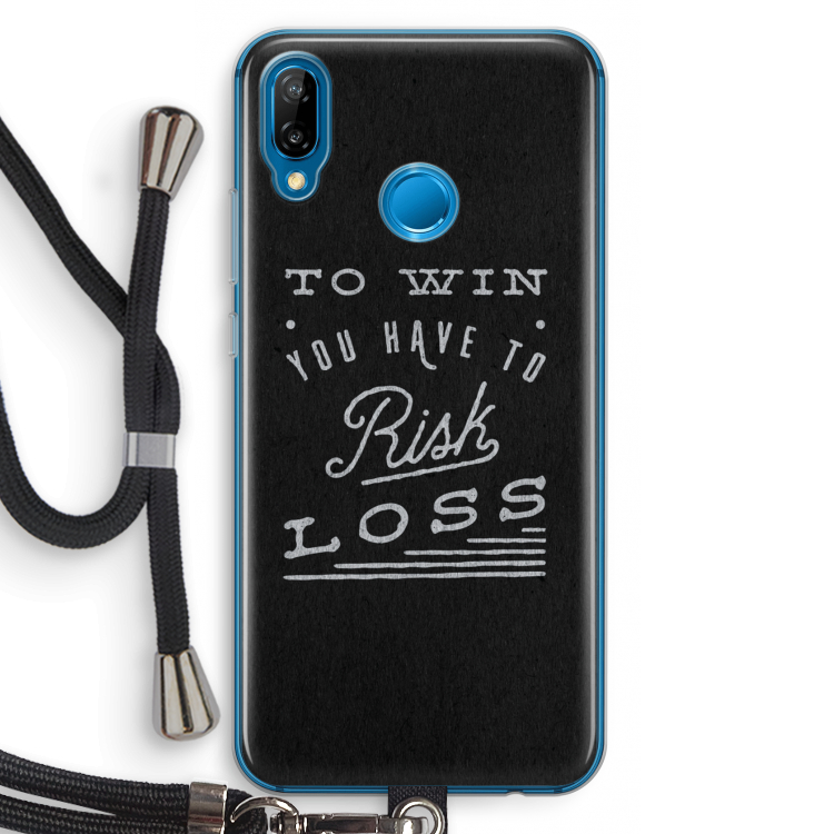 Risk loss: Huawei P20 Lite Transparant Hoesje met koord