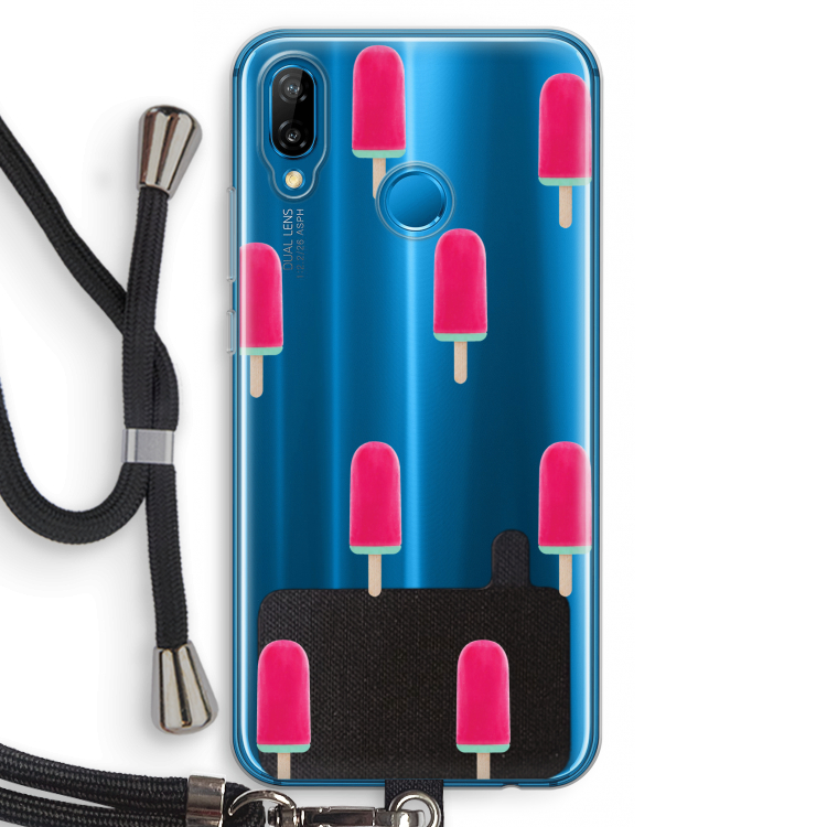 Waterijsje: Huawei P20 Lite Transparant Hoesje met koord