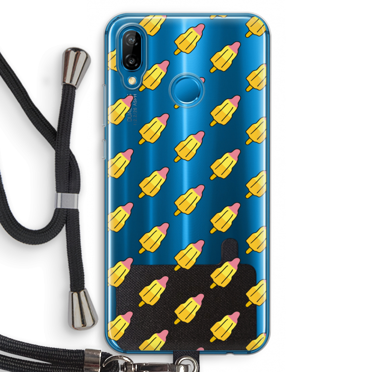 Waterijsjes: Huawei P20 Lite Transparant Hoesje met koord