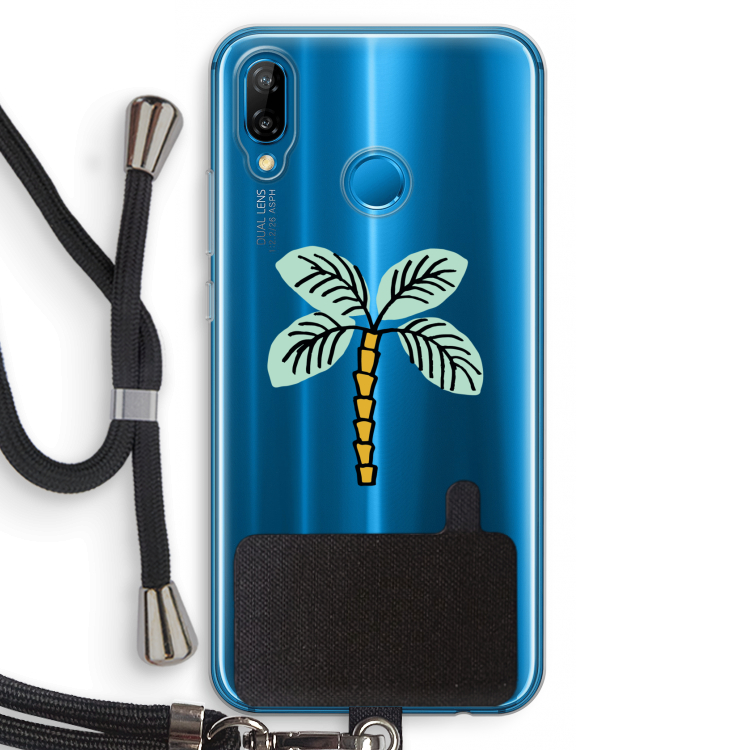 Palmboom: Huawei P20 Lite Transparant Hoesje met koord