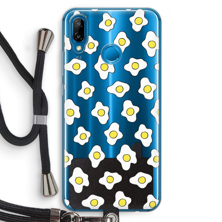 Spiegeleitjes: Huawei P20 Lite Transparant Hoesje met koord
