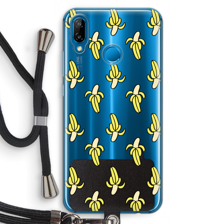 Bananas: Huawei P20 Lite Transparant Hoesje met koord