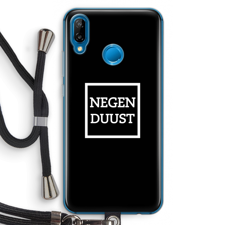 Negenduust black: Huawei P20 Lite Transparant Hoesje met koord