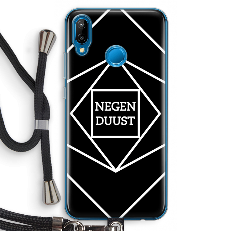 Negenduust geometrisch: Huawei P20 Lite Transparant Hoesje met koord