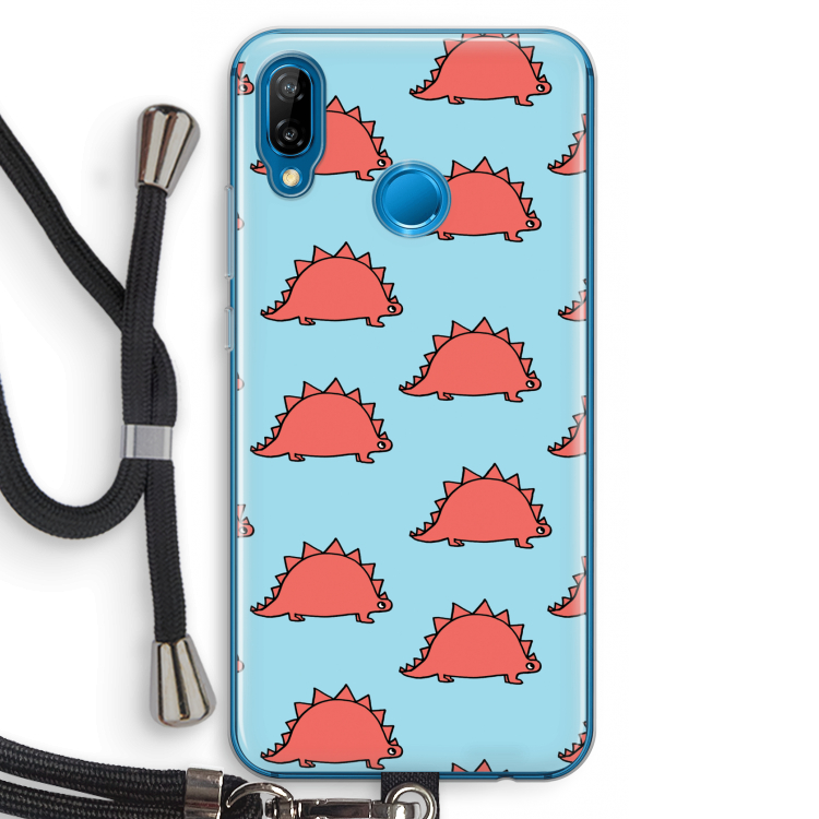Dinosawrr: Huawei P20 Lite Transparant Hoesje met koord