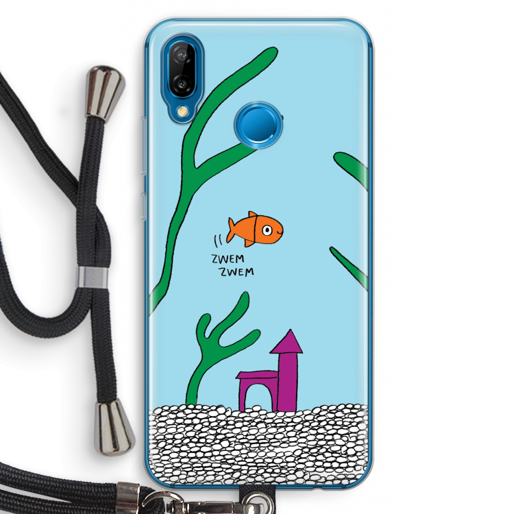 Aquarium: Huawei P20 Lite Transparant Hoesje met koord