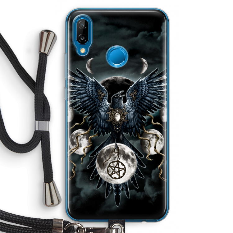 Sinister Wings: Huawei P20 Lite Transparant Hoesje met koord