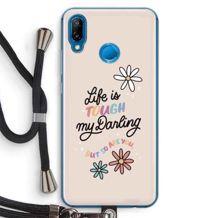 Tough Life: Huawei P20 Lite Transparant Hoesje met koord