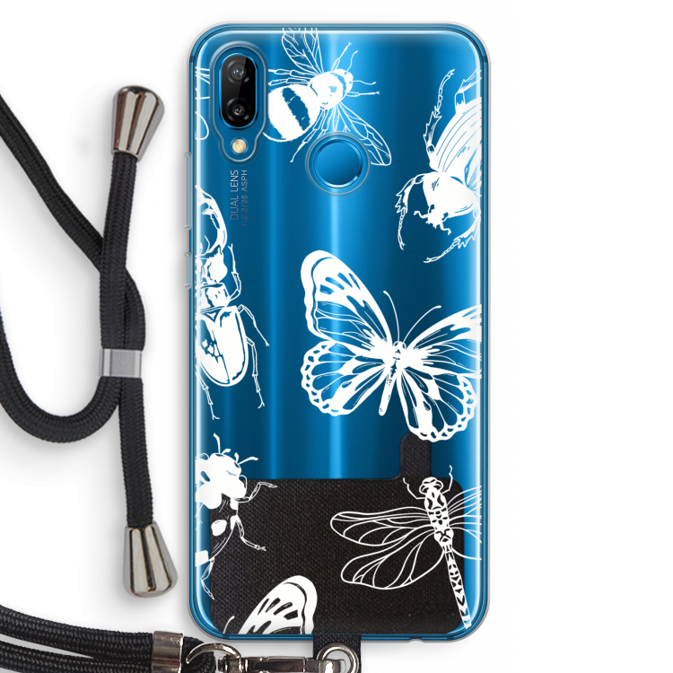 Tiny Bugs: Huawei P20 Lite Transparant Hoesje met koord
