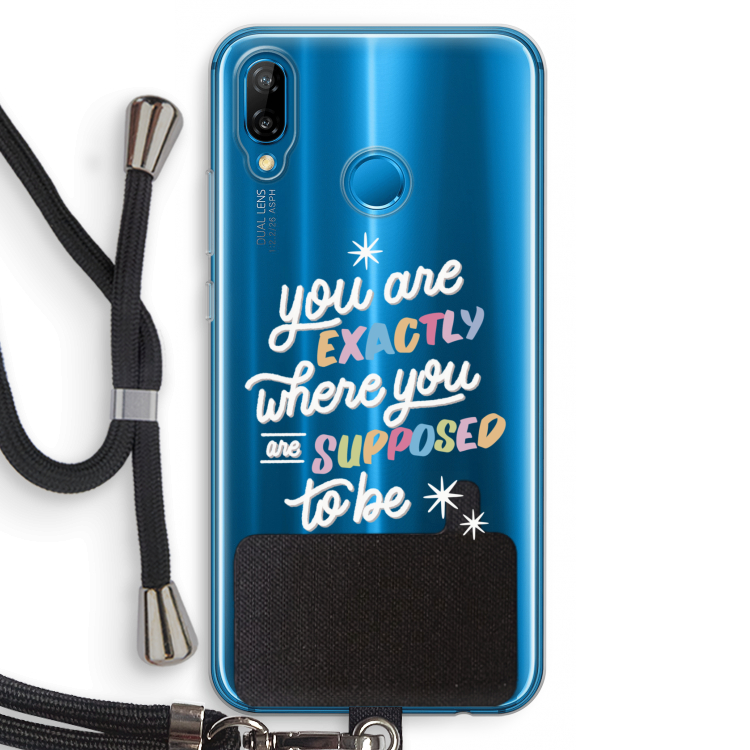 Right Place: Huawei P20 Lite Transparant Hoesje met koord