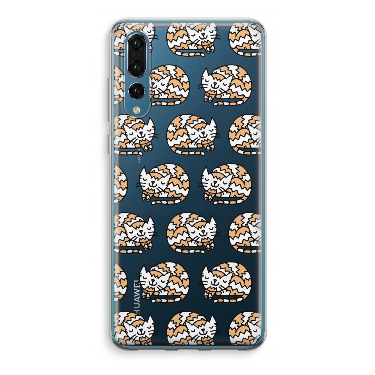Slapende poes: Huawei P20 Pro Transparant Hoesje