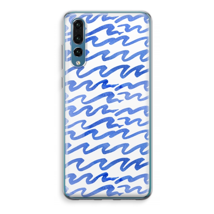 Blauwe golven: Huawei P20 Pro Transparant Hoesje