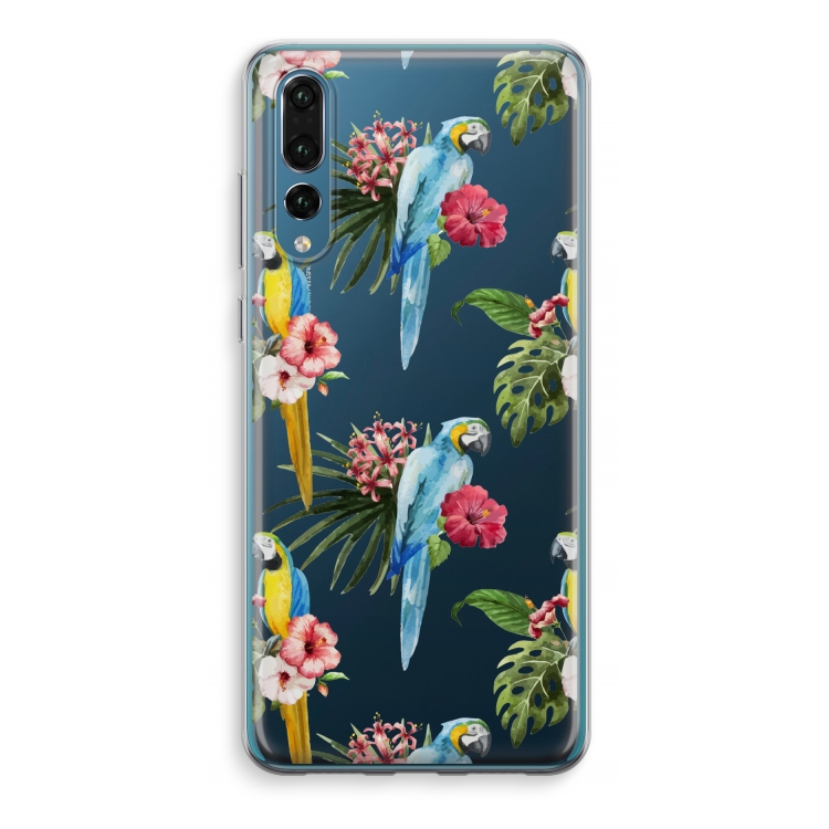 Kleurrijke papegaaien: Huawei P20 Pro Transparant Hoesje