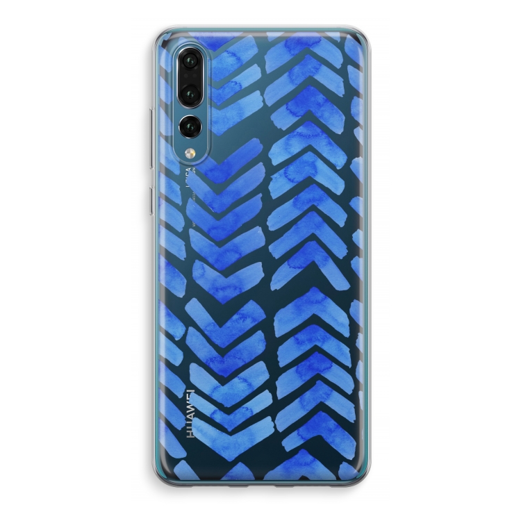Blauwe pijlen: Huawei P20 Pro Transparant Hoesje