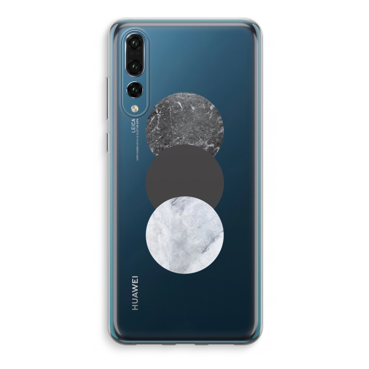 Marmeren cirkels: Huawei P20 Pro Transparant Hoesje