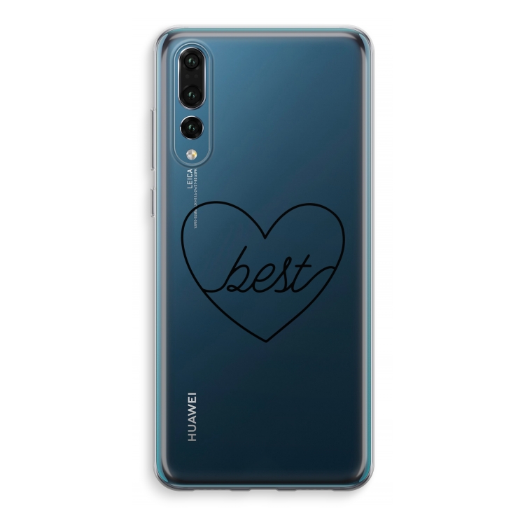 Best heart black: Huawei P20 Pro Transparant Hoesje