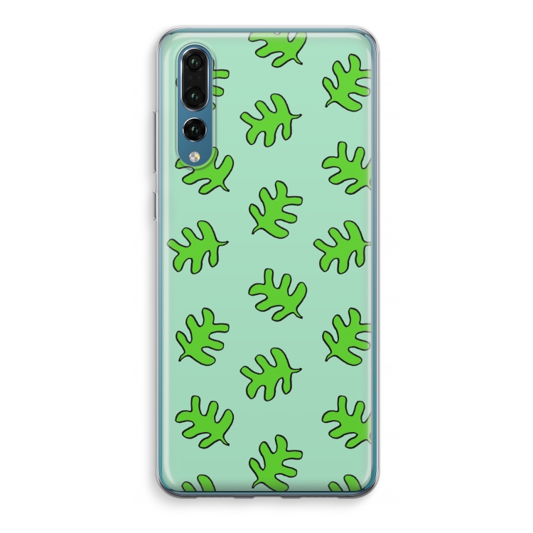Groene blaadjes: Huawei P20 Pro Transparant Hoesje