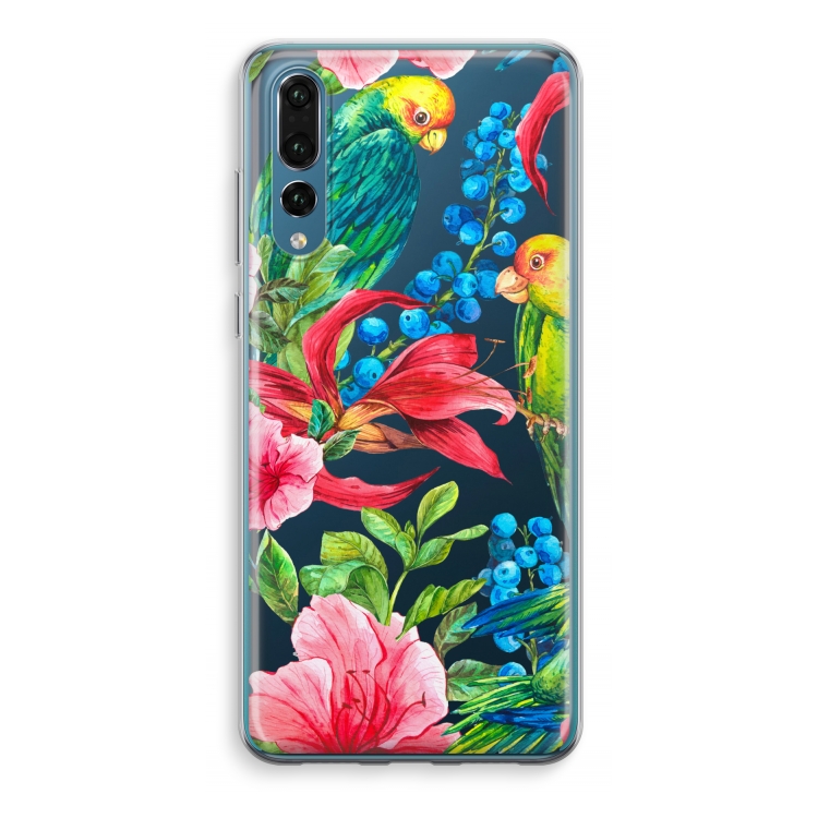 Papegaaien: Huawei P20 Pro Transparant Hoesje