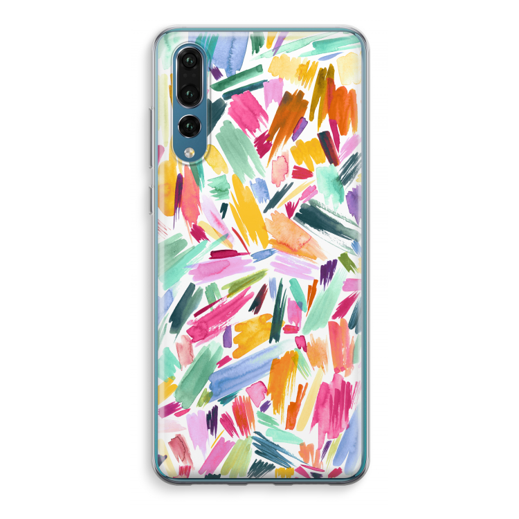 Watercolor Brushstrokes: Huawei P20 Pro Transparant Hoesje