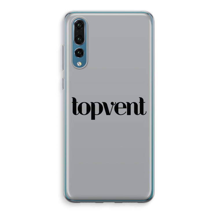 Topvent Grijs Zwart: Huawei P20 Pro Transparant Hoesje