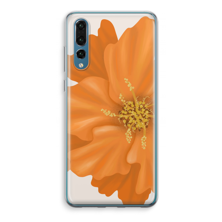 Orange Ellila flower: Huawei P20 Pro Transparant Hoesje