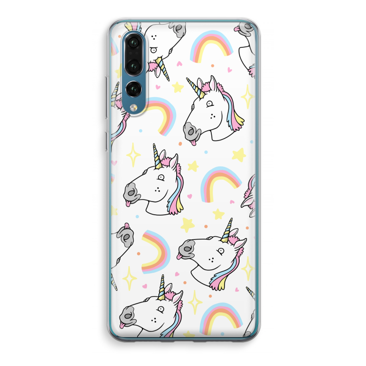 Rainbow Unicorn: Huawei P20 Pro Transparant Hoesje