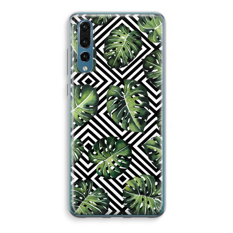 Geometrische jungle: Huawei P20 Pro Transparant Hoesje