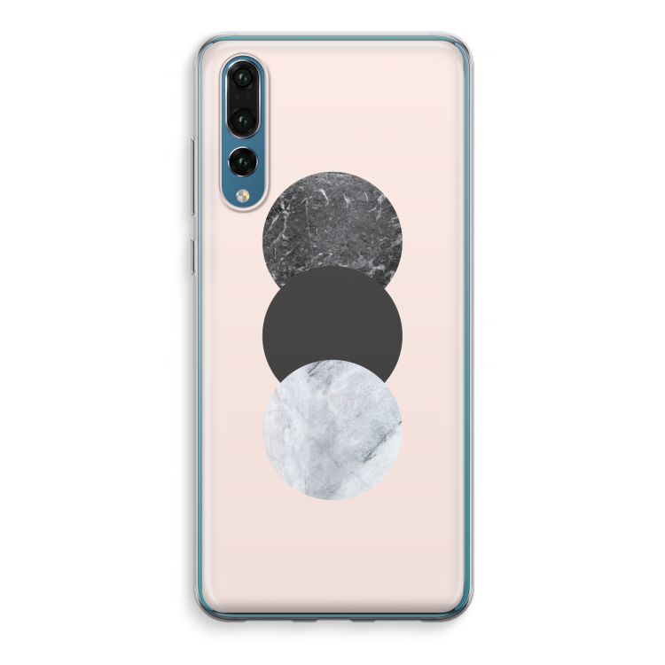 Marmeren cirkels: Huawei P20 Pro Transparant Hoesje