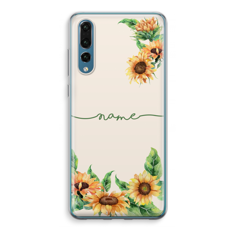 Zonnebloemen: Huawei P20 Pro Transparant Hoesje