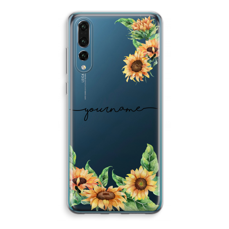 Zonnebloemen: Huawei P20 Pro Transparant Hoesje