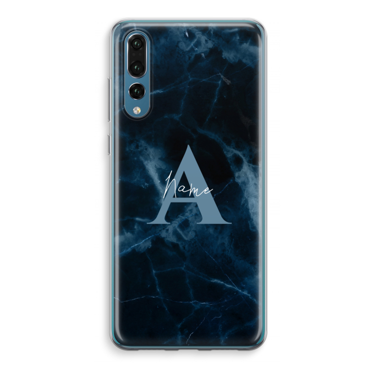 Midnight Marble: Huawei P20 Pro Transparant Hoesje