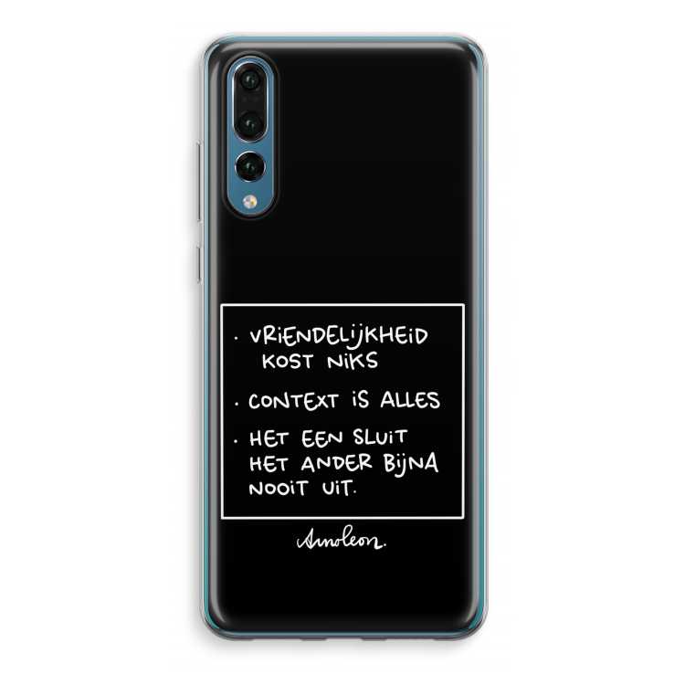 Mijn Motto's: Huawei P20 Pro Transparant Hoesje
