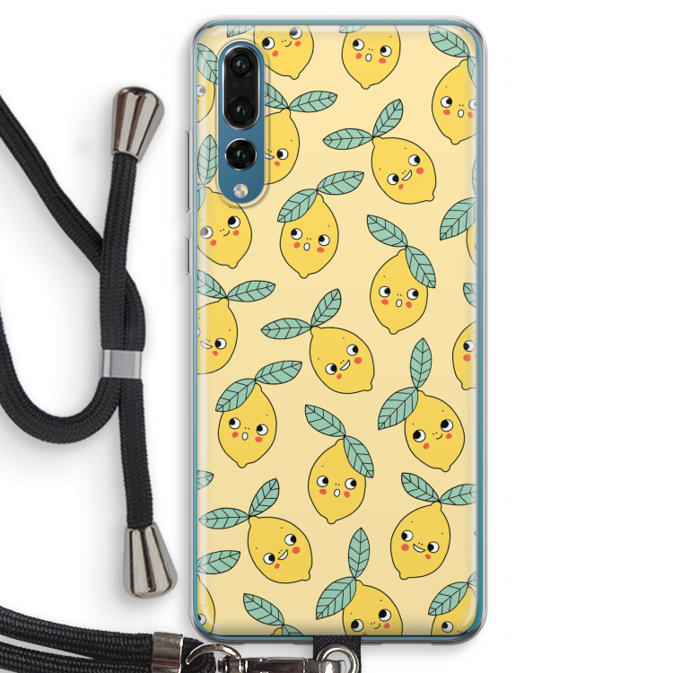 Citroenen: Huawei P20 Pro Transparant Hoesje met koord