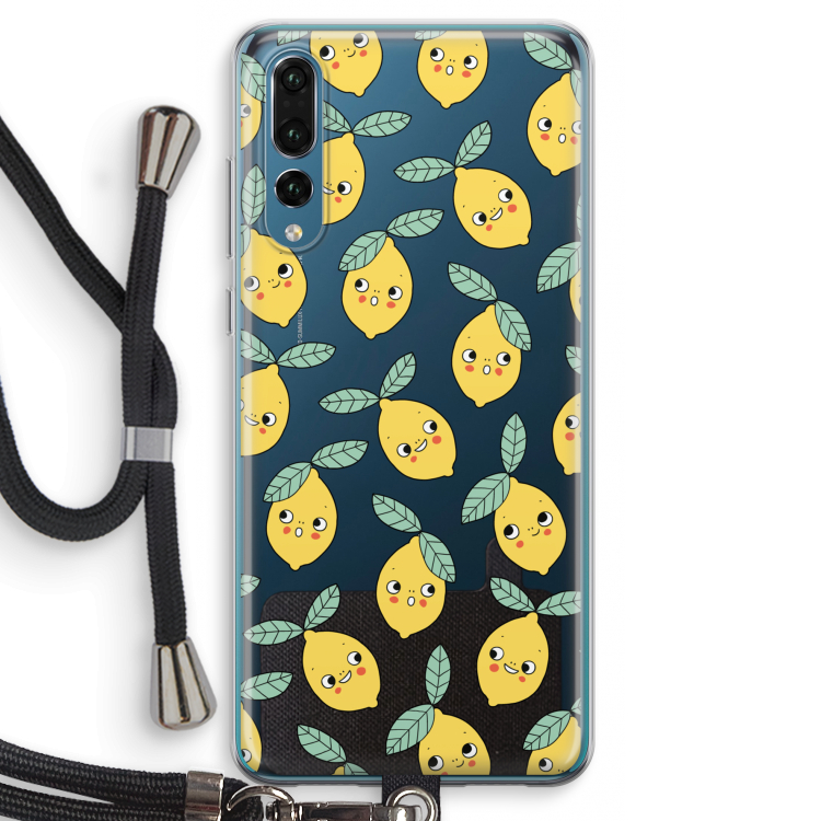 Citroenen: Huawei P20 Pro Transparant Hoesje met koord