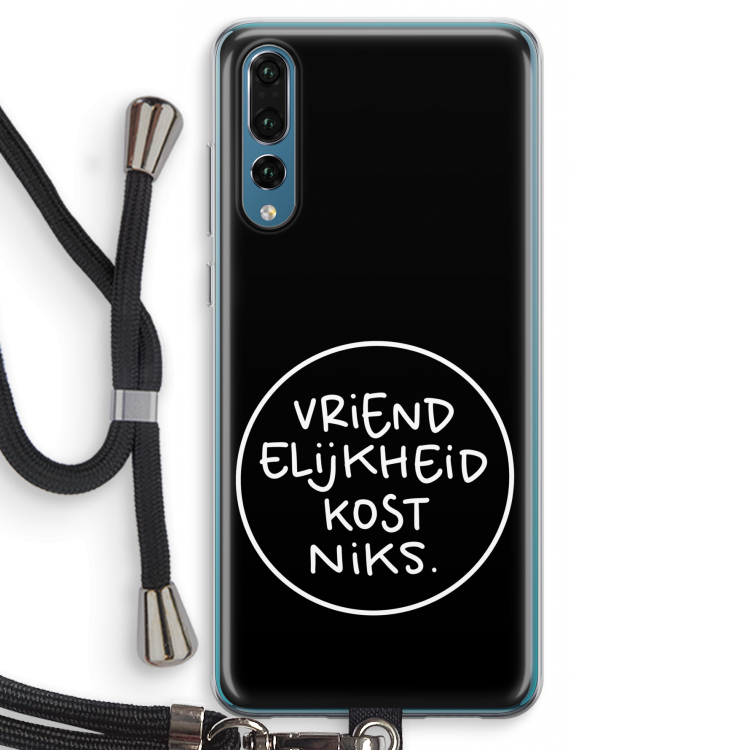Vriendelijkheid: Huawei P20 Pro Transparant Hoesje met koord