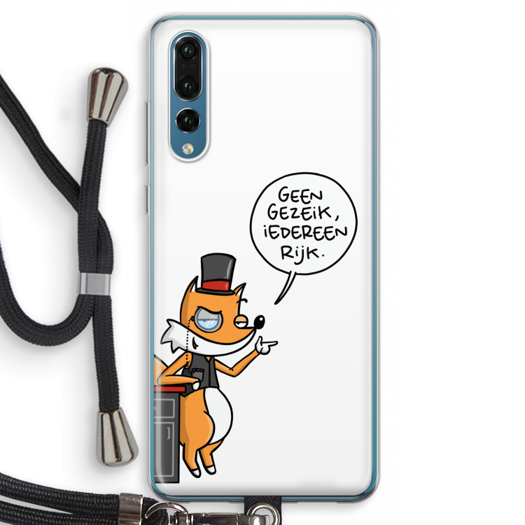 Geen Gezeik: Huawei P20 Pro Transparant Hoesje met koord